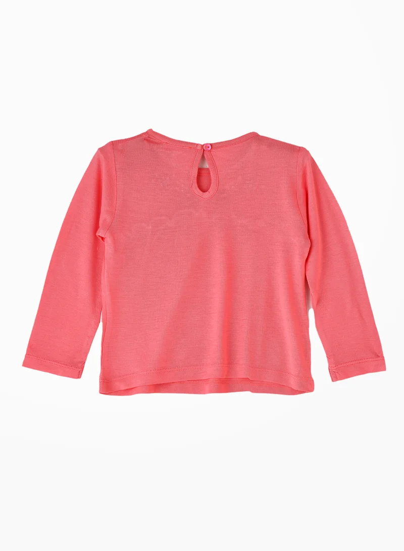 جيلين Girls' Embroidered Long Sleeve Top
