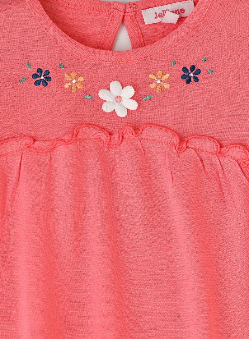 Jelliene Girls' Embroidered Long Sleeve Top - Image 3