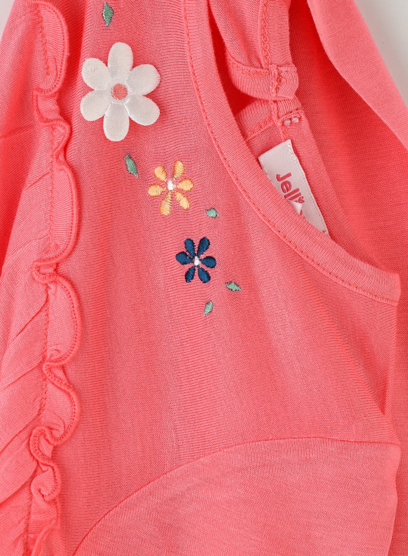 Jelliene Girls' Embroidered Long Sleeve Top - Image 4