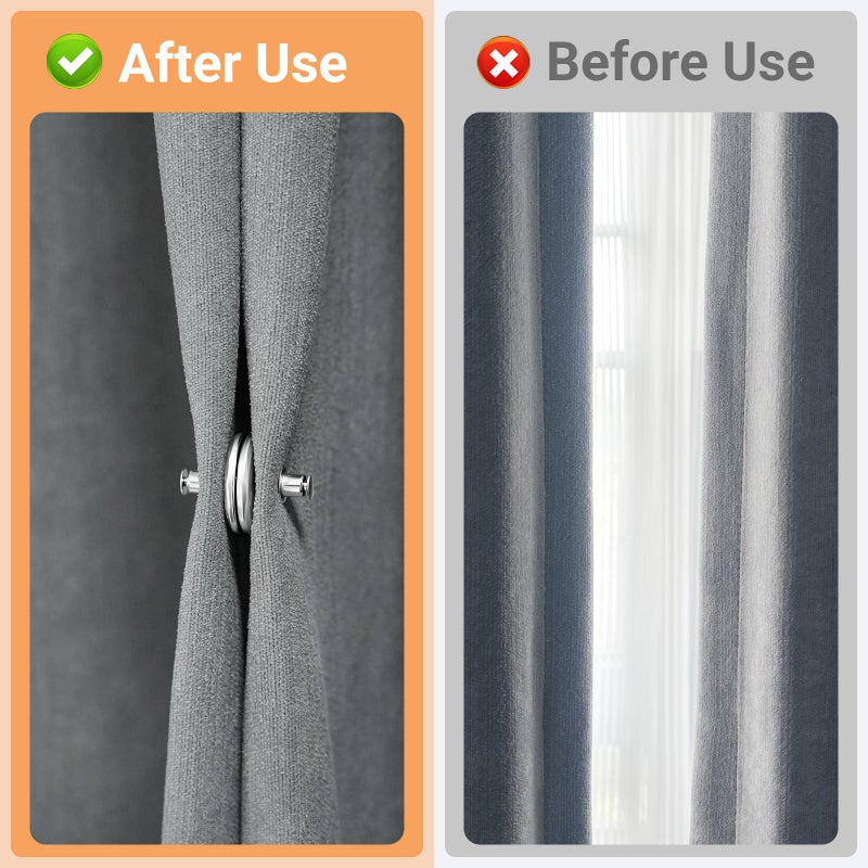 ZNJAVX 20Pairs Curtain Magnets, ZNJAVX Curtain Magnets Closure with 20pcs Self-Adhesive Patch â€“ Strong Magnetic Curtain Clips to Keep Curtain Closed for Indoor Outdoor, Shower, Bedroom, Office - Image 5