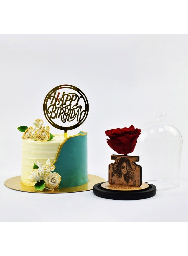 Ferns N Petals Your Special Birthday Celebration Chocolate Cake With Personalised Forever Rose