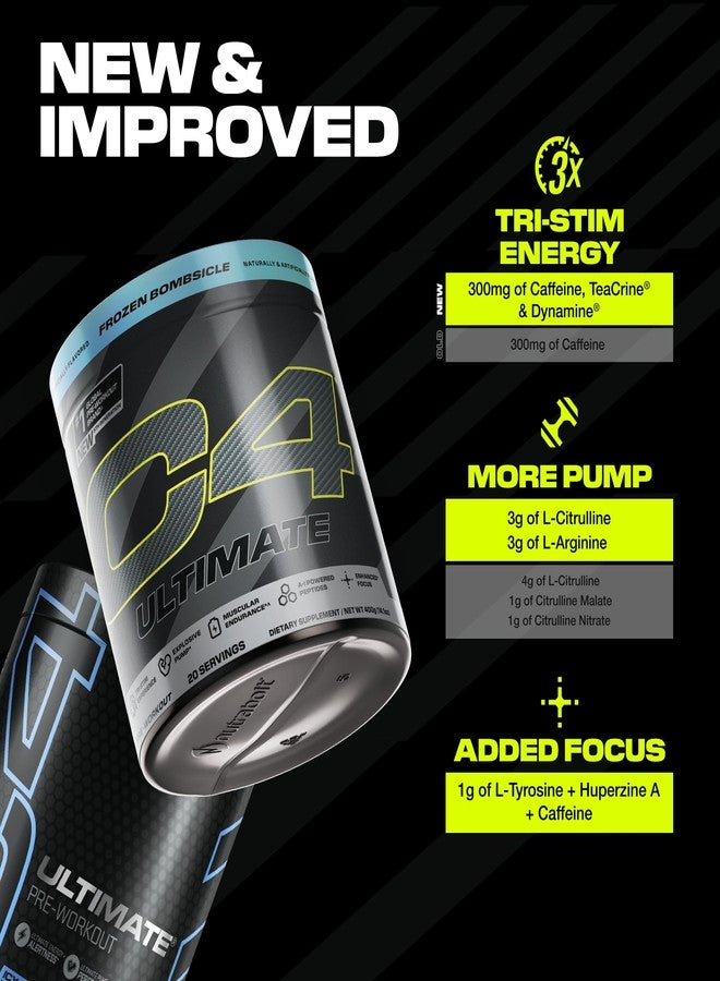C4 Cellucor C4 Ultimate Pre Workout Powder - Sugar Free Preworkout Energy Supplement for Men & Women - 300mg Caffeine + TeaCrine + Dynamine + Creatine - Hawaiian Punch Fruit Juicy Red, 20 Servings - Image 3