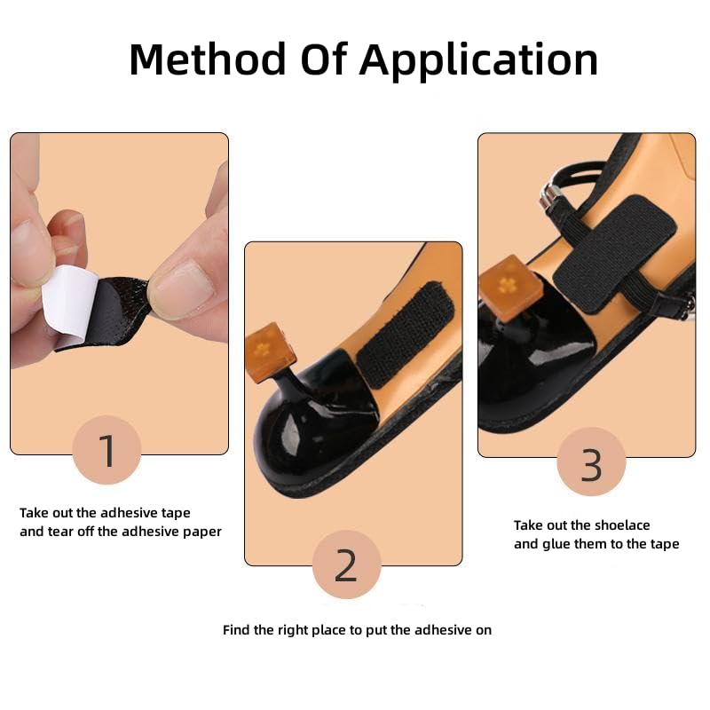 Inralimot Detachable High Heels Shoelace Womens Anti Slip Shoe Straps for High Heels Wedges Flats High Heel Anti- Slip Shoe Straps Shoe Strings Ankle Shoelace - Image 3