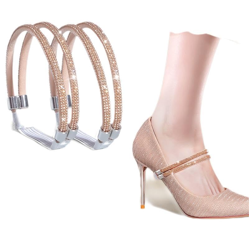 Inralimot Detachable High Heels Shoelace Womens Anti Slip Shoe Straps for High Heels Wedges Flats High Heel Anti- Slip Shoe Straps Shoe Strings Ankle Shoelace - Image 1