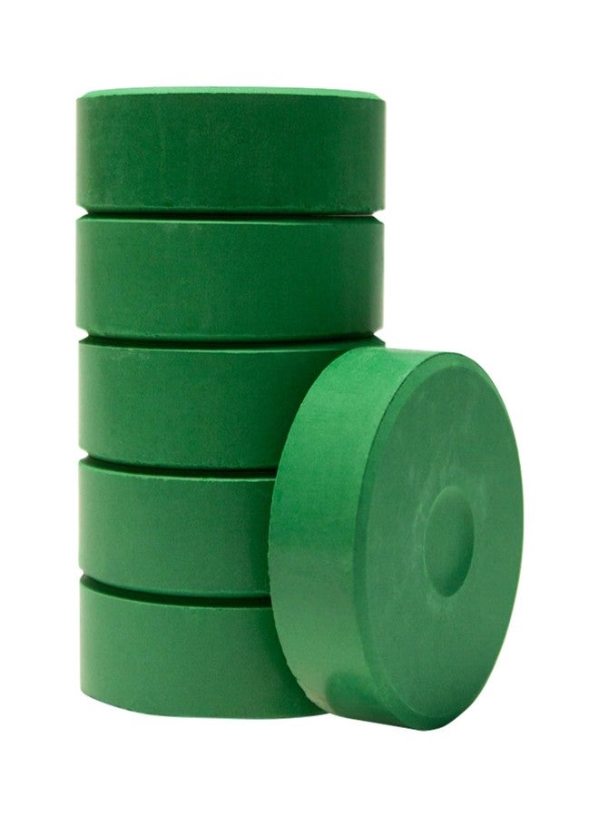 Sax Jack Richeson - 384095 Giant Tempera Cakes, 2-1/4 x 3/4 Inches, Brilliant Green, Pack of 6 - Image 1