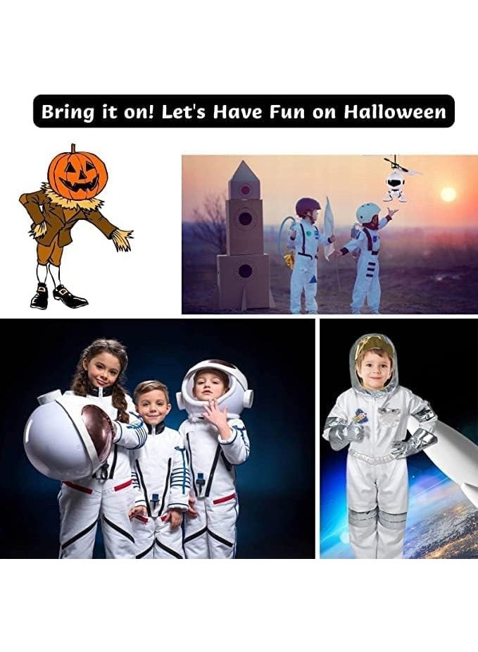 SNAPTRON Children's Astronaut Space Costume – Space Pretend Dress Up Role Play Set for Kids Cosplay | Includes Jumpsuit, Helmet, Gloves, Name Tag & Pin | Ideal for Ages 4–7 - Image 2