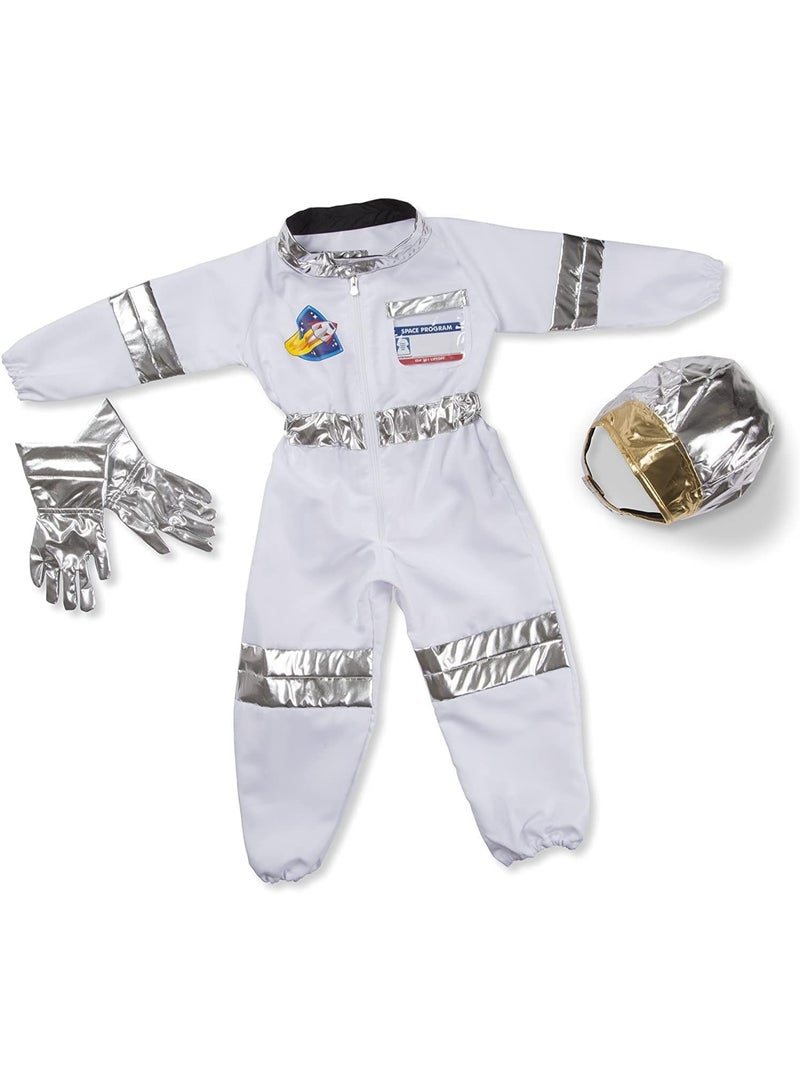 SNAPTRON Children's Astronaut Space Costume – Space Pretend Dress Up Role Play Set for Kids Cosplay | Includes Jumpsuit, Helmet, Gloves, Name Tag & Pin | Ideal for Ages 4–7 - Image 1