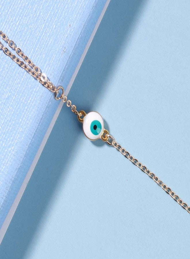 سوار Yheakne Boho Evil Eye للأصابع، سوار ذهبي للمعصم، سوار عتيق، سوار سلسلة بسيط، مجوهرات سلسلة لليد للنساء، هدايا تمائم (ذهبي) - Image 4