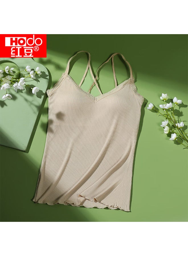 Hongdou Women's Summer Modal Bra Vest With Padding E0-16 Skin Color 170