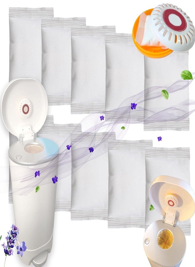 PurifyLogix 10PCS Lavender Scented Baking Soda Refills for Puck Baking Soda Cartridge, Diaper Pail Deodorizers Odor Absorber Compatible with Munchkin Step and Pail Diaper Pails (for 3.5" Cartridge) - Image 1