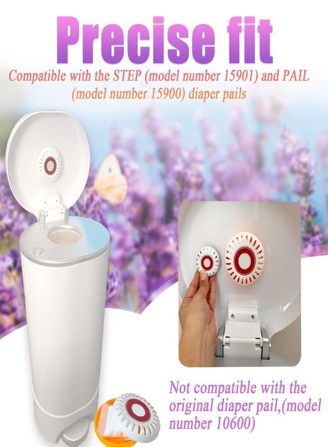 PurifyLogix 10PCS Lavender Scented Baking Soda Refills for Puck Baking Soda Cartridge, Diaper Pail Deodorizers Odor Absorber Compatible with Munchkin Step and Pail Diaper Pails (for 3.5" Cartridge) - Image 4