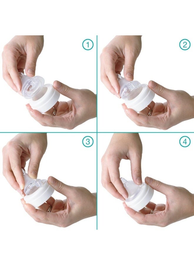 Evenflo Feeding Balance Plus Wide Neck for The Balance Plus Wide Neck Baby Bottles - Helps Reduce Colic - Fast Flow/X-Cut, 8 Months and Up (Pack of 2) - Image 5