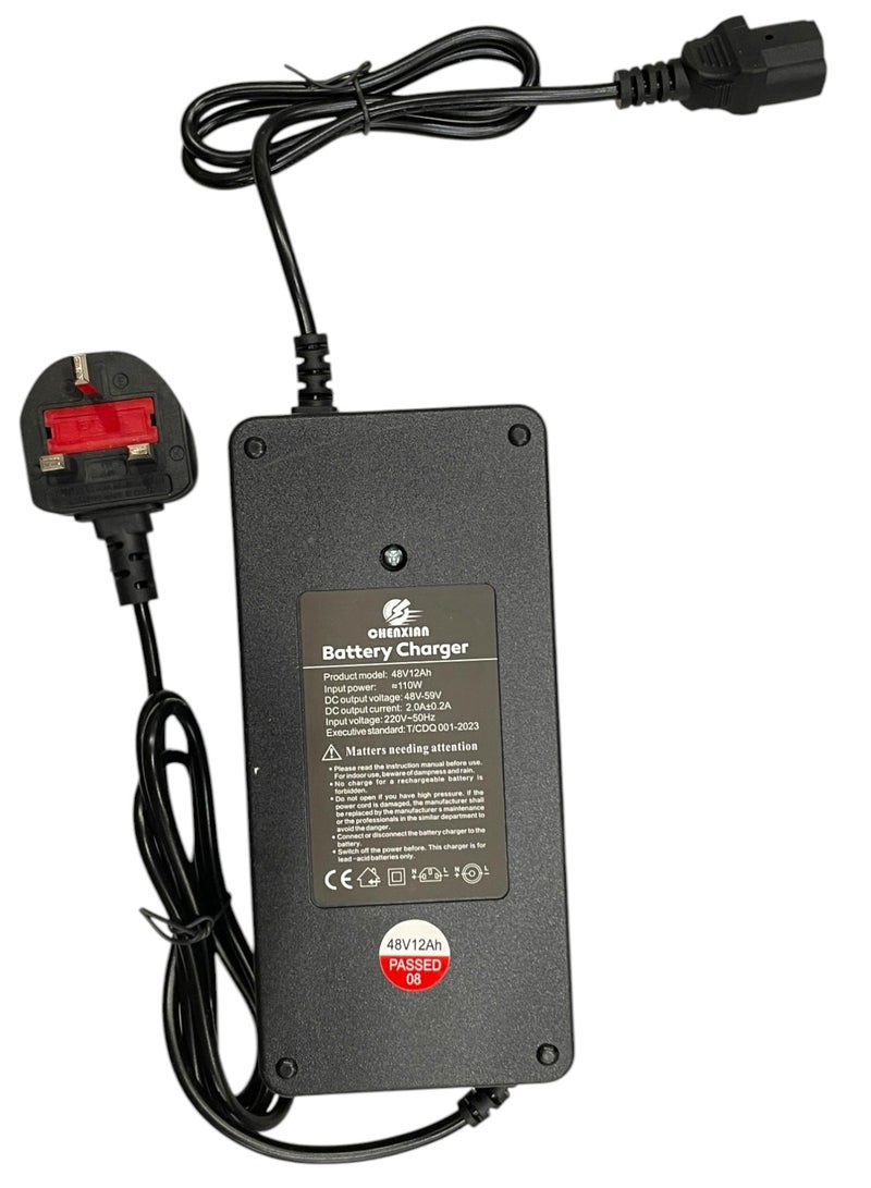 Chenxian 48V 12A Smart Charger for E-Bikes, Harley Bikes, Electric Wheelchairs & 48V Lead Acid Batteries – Fast Charging & Durable - Image 3
