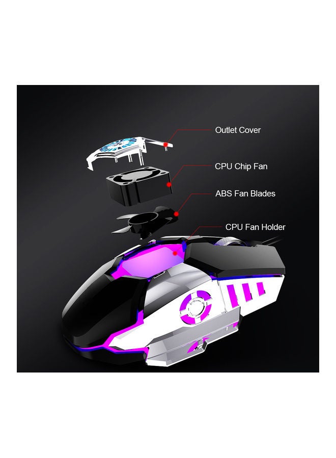 Loquat Adjustable Mechanical Cooling Fan With Gaming Mouse  - Image 3