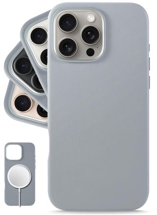 Sophisticated Gladius Grey Leather iPhone 16 Pro Max Case â€“ Softens with Use, MagSafe Compatible - pzsku/Z6FEA12DA308FD411FE87Z/45/_/1738832798/bf3eec40-f3cc-4649-8043-0cd91d7a67fc