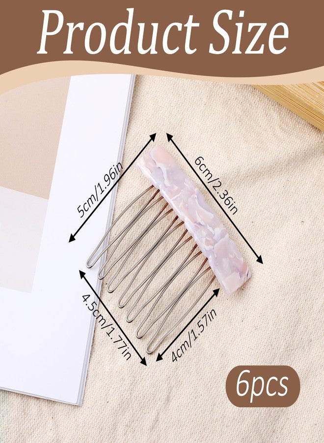 Eldraqth French Hair Clips, 6 Pcs Small Decorative French Twist Comb - Image 2