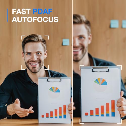 EMEET C960 2K Webcam with Microphone, 2K QHD, 2 Noise-Reduction Mics, TOF Autofocus Streaming Webcam with Privacy Cover, Plug&Play USB Webcam for Calls/Conference, Zoom/Skype/YouTube, Laptop/Desktop - Image 3