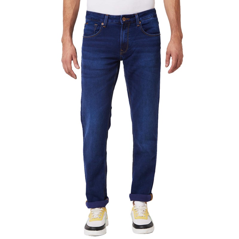 Spykar Men's Rover Regular Fit Mid-Rise Casual Jeans Dark Blue - Image 5
