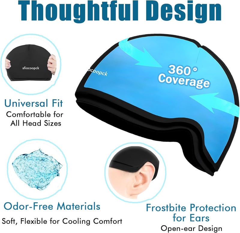 sfiocoopck Cold Cap for Chemotherapy Patients, Chemo Care Package for Women and Men, Migraine Ice Cap, Ice Hats for Migraines, Head Cooling Pack for Headache, Cooling Hat for Stress Relief - Image 5