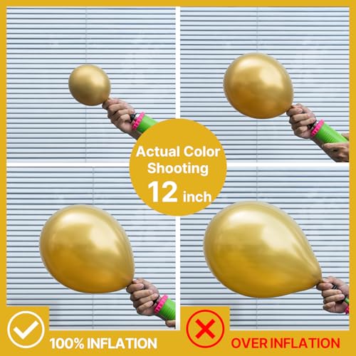 PartyWoo White and Gold Balloons, 140 pcs White and Metallic Gold Balloons Different Sizes Pack of 18 Inch 12 Inch 10 Inch 5 Inch for Balloon Garland or Arch as Birthday Decorations, Party Decorations - Image 4