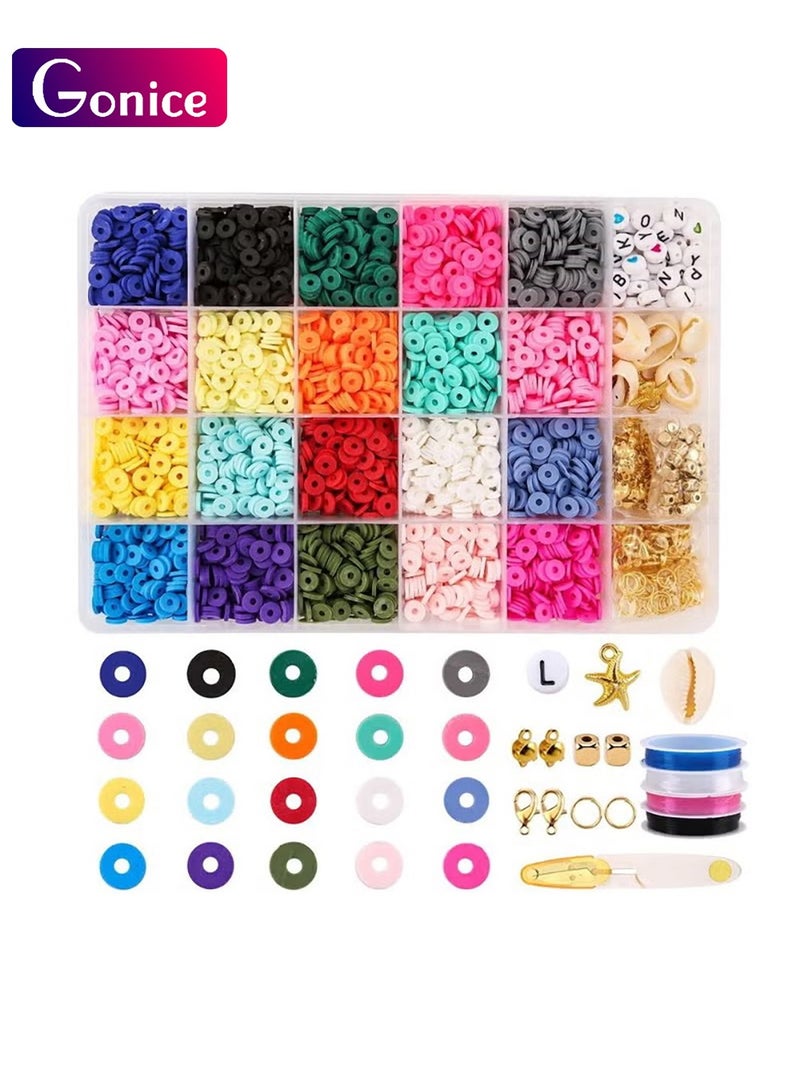 Gonice Gonice Glass Beads for Jewelry Making, Lucky Goddness Round Faceted Shape Colourful Crystal Spacer Beads Assortments Supplies for Making Handcrafts, DIY Bracelets Necklaces Colourful Bead Accessories - Image 1