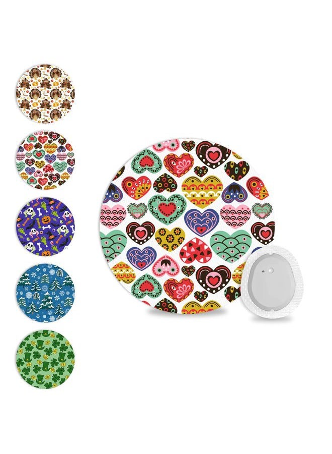 Kuruyo 20Pcs G7 Over Patches & Stelo Overpatches Waterproof & Sweatproof, Latex-Free Hypoallergenic,15 Days Long-Stay Christmas CGM Sensor Covers Adhesive Tape Without Hole, 5 Festival Designs - Image 1