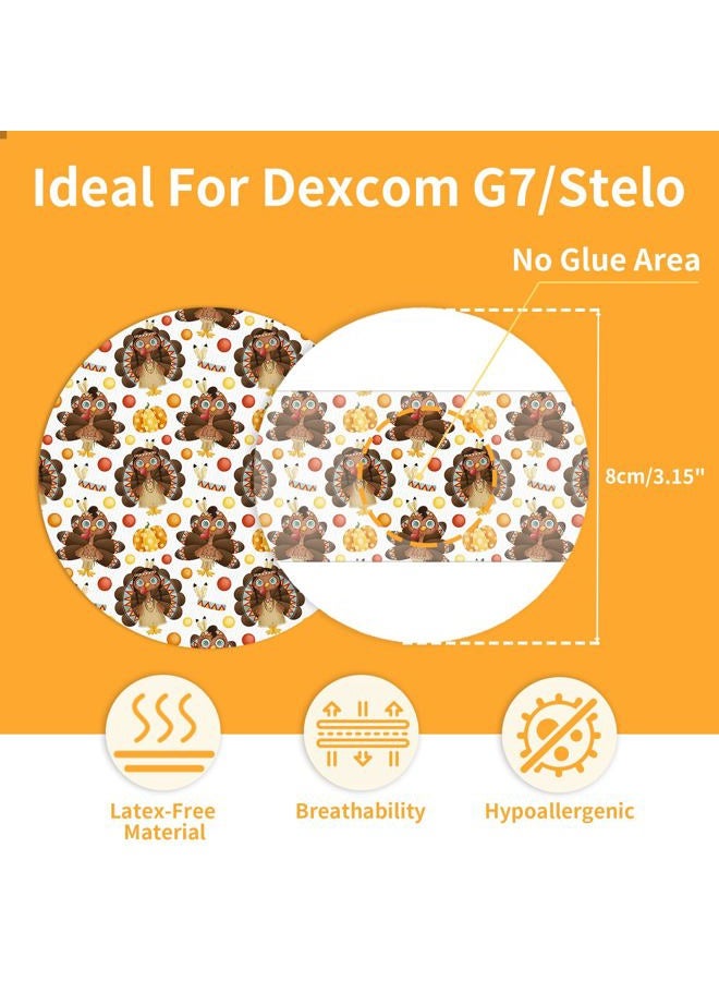 Kuruyo 20Pcs G7 Over Patches & Stelo Overpatches Waterproof & Sweatproof, Latex-Free Hypoallergenic,15 Days Long-Stay Christmas CGM Sensor Covers Adhesive Tape Without Hole, 5 Festival Designs - Image 4
