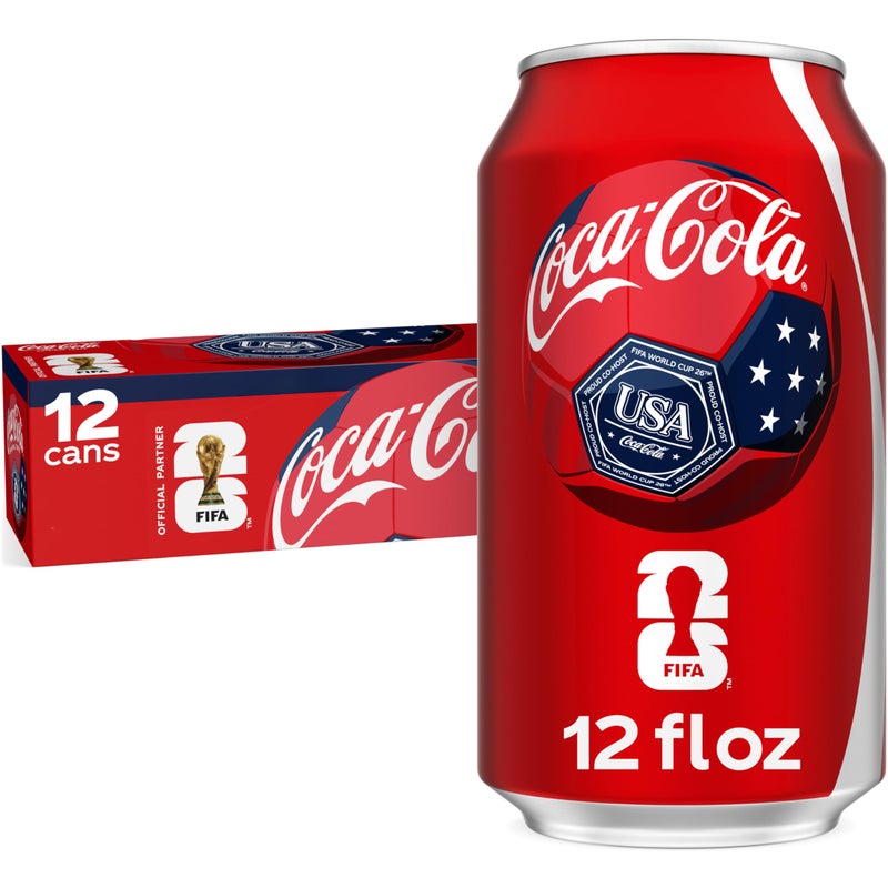 Coca-Cola CocaCola Fridge Pack Soda Soft Drink 12 fl oz Cans 12 Pack  Classic Cola Soda Cans - Image 3