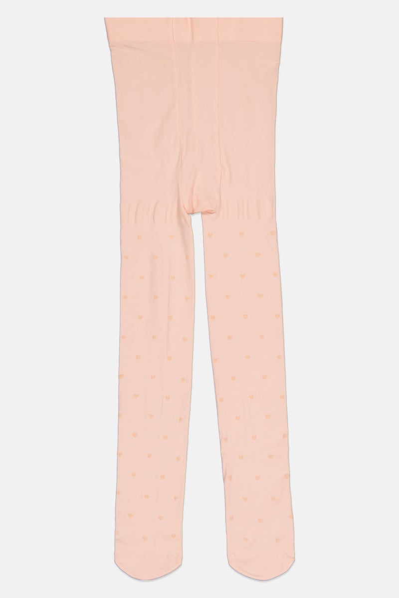 Fox Toddlers Girl Plain Pull On Tights, Peach - Image 2