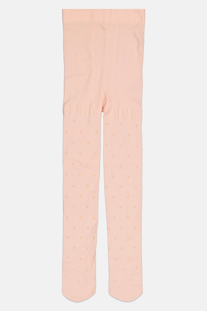 Fox Toddlers Girl Plain Pull On Tights, Peach - Image 1