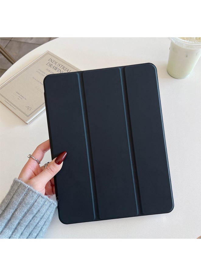 Generic - Suitable For Ipad10 Generation Protective Case Air6 Protective Case Pro11 Flat Panel Tri-fold 2025 Transparent All-inclusive TPU Soft Pen Slot-Colour:Black-Applicable Model:iPad6/air2/2017/2018/iPad Pro 9.7 - Image 1