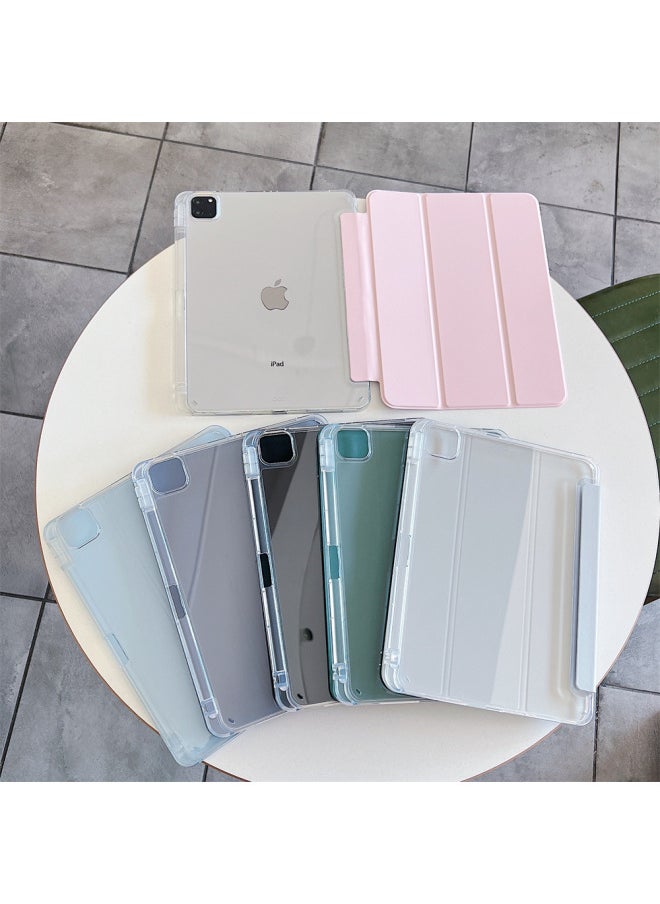Generic - Suitable For Ipad10 Generation Protective Case Air6 Protective Case Pro11 Flat Panel Tri-fold 2025 Transparent All-inclusive TPU Soft Pen Slot-Colour:Black-Applicable Model:iPad6/air2/2017/2018/iPad Pro 9.7 - Image 1