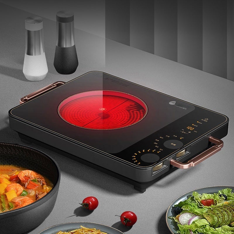 Weiling Multi-Function Electric Ceramic Cooktop - Black Crystal Panel, Smart Timer, Versatile Cooking  Options - Image 1
