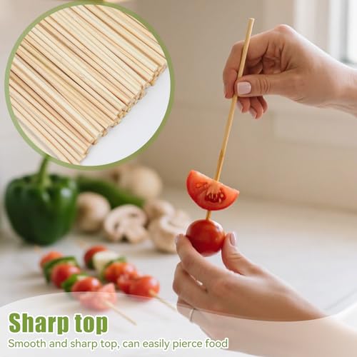 Aerisque 200PCS 12 inch Bamboo Skewers for BBQ,Appetizer,Kabob,Fruit,Cocktail,Chocolate Fountain,Grilling,Kitchen, Crafting and Party. More Size Choices 6"/8"/10"/12"/36" - Image 3