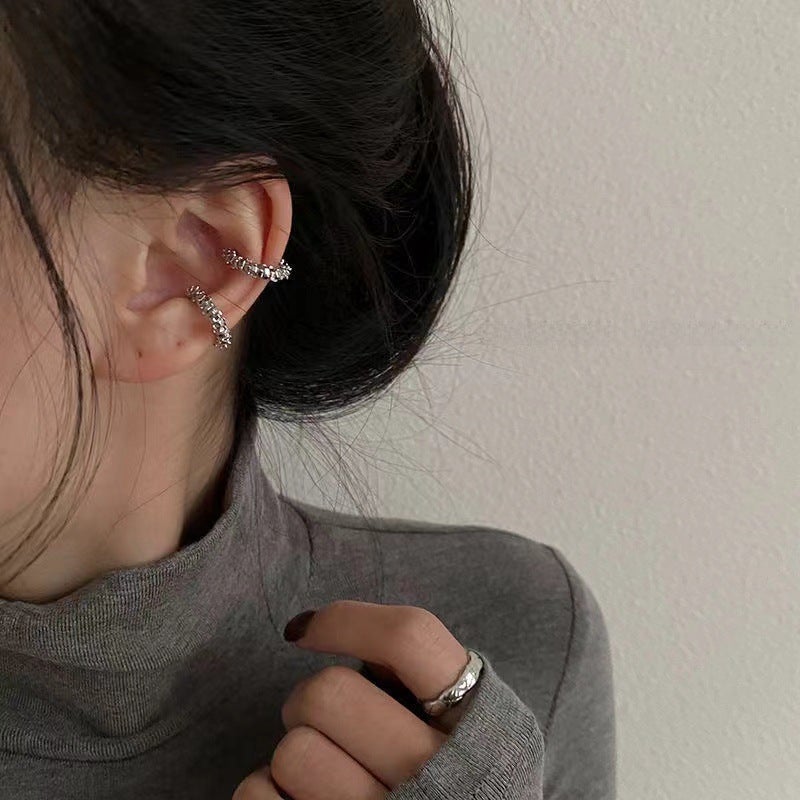 Chic Zircon Clip-on Earrings Set for Women Pinion ear Clip