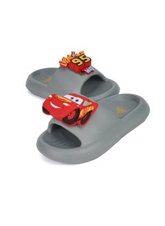 UrbanHaul UrbanHaul Boys Disney Cars Print Slip on Sliders For Kids Suitable for Daily Use :- Grey  - Image 2