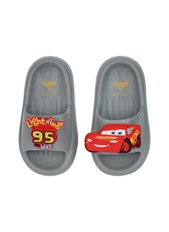 UrbanHaul UrbanHaul Boys Disney Cars Print Slip on Sliders For Kids Suitable for Daily Use :- Grey  - Image 3