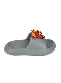 UrbanHaul UrbanHaul Boys Disney Cars Print Slip on Sliders For Kids Suitable for Daily Use :- Grey  - Image 4