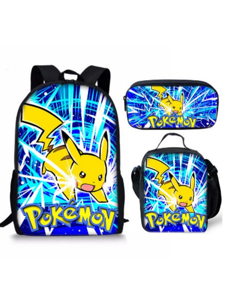 general 3-Piece Pokemon 3D Print Backpack Set - Image 1