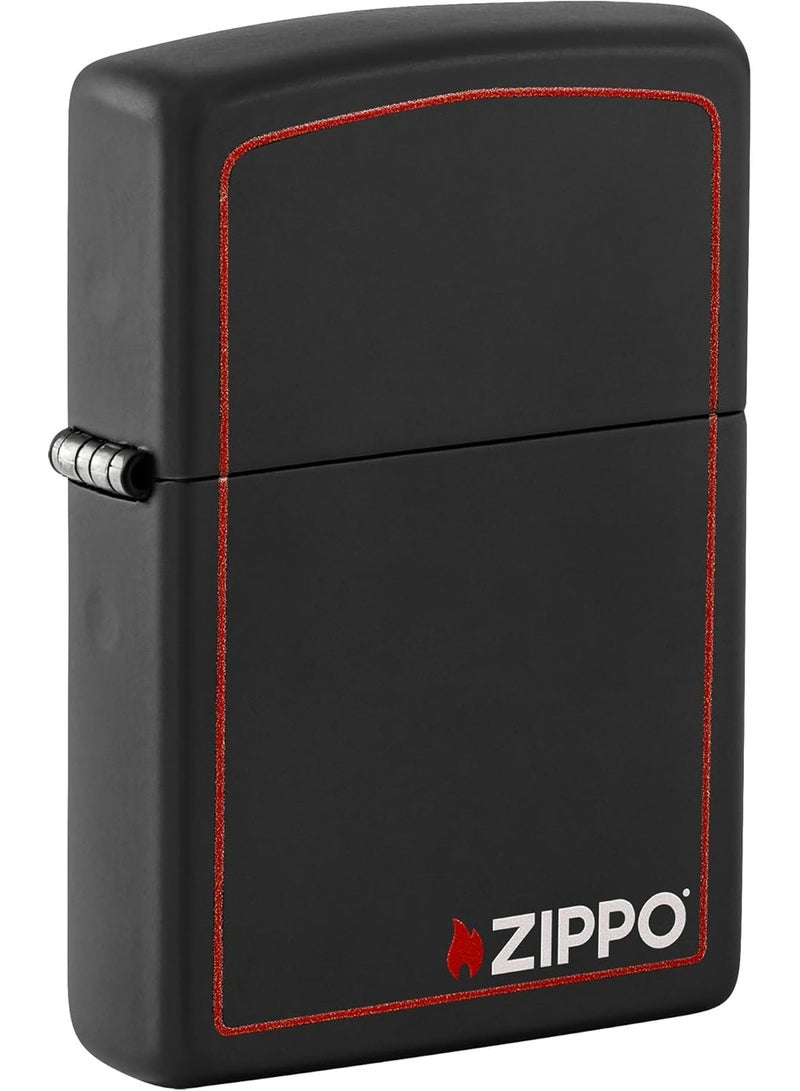 Zippo Lighter #218Zb-Blk Matte W/Zippo Border - Image 2