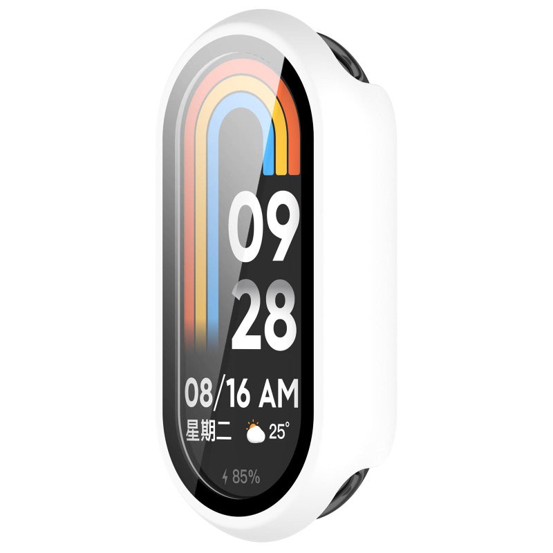 erorex For Xiaomi Smart Band 10 / 10 Nfc Tempered Film Integrated Pc Watch Protective Cover(Matte White) - Image 2