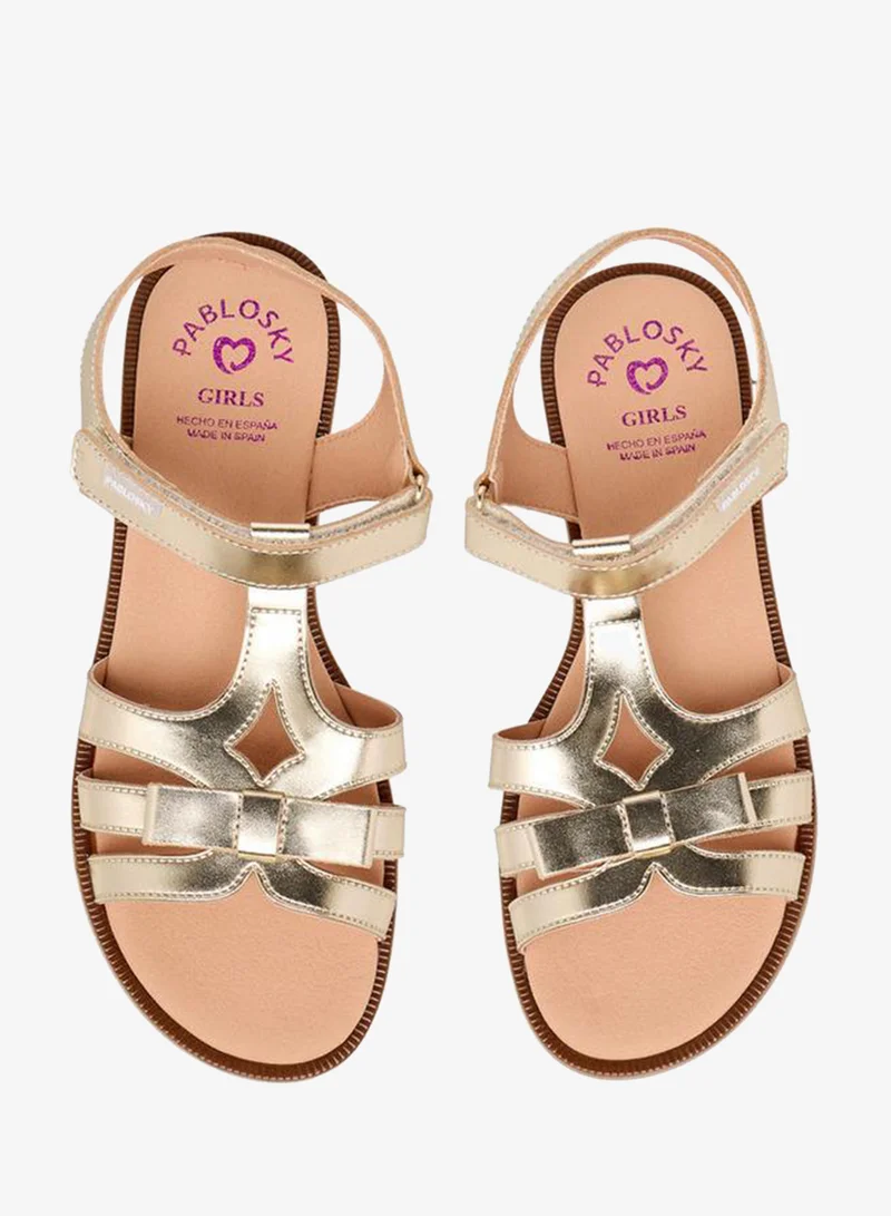 بابلوسكي Girls Hook and Loop Strap Sandals