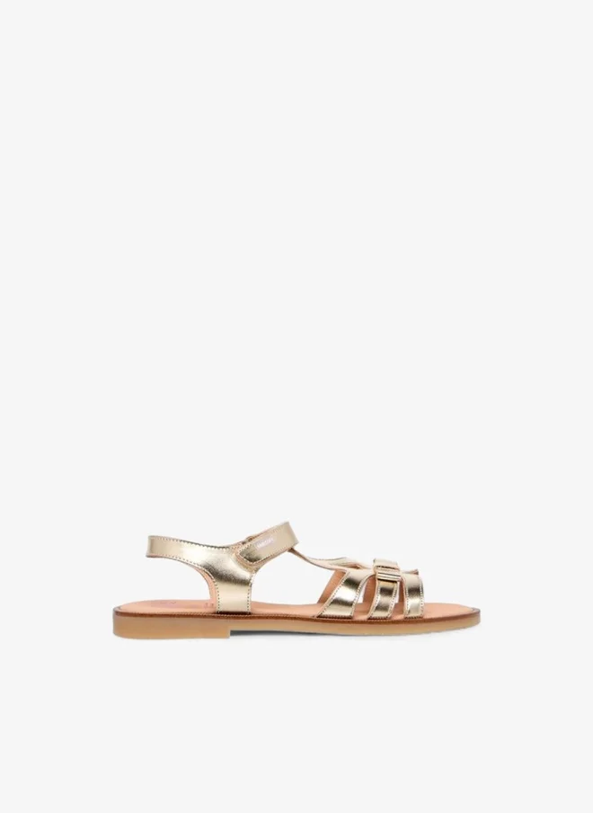 بابلوسكي Girls Hook and Loop Strap Sandals