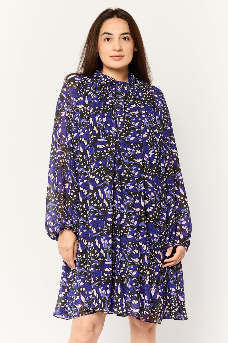 Phase Eight Women Allover Print Mini Dress, Blue - Image 1