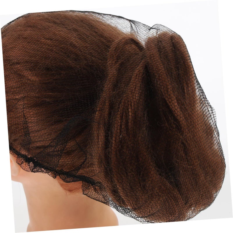 Black Disposable Nylon Hair Nets 100Pcs Breathable Mesh Caps for Food Service Kitchen Work - Image 5