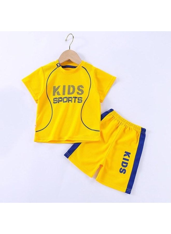 Children Summer Short Sleeve Football Basketball Suit Clothing Set Boy Girl Jersey Quick Drying Breathable Kids Sports Wear