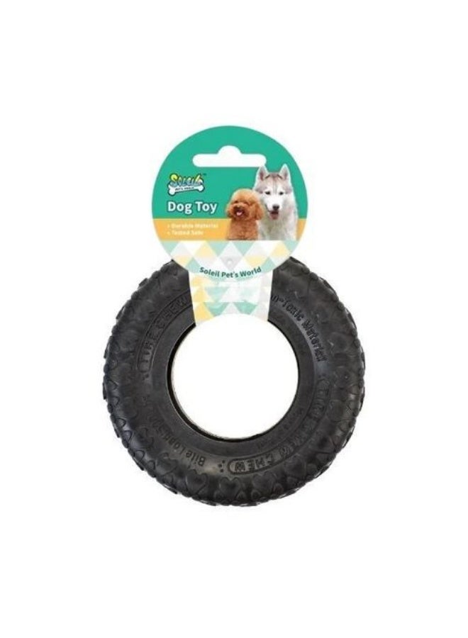 Black Rubber Tire Shaped Dog Chew Toy