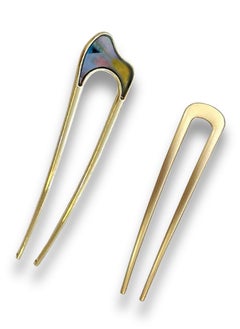 Hair Clips Metal French Hair Pins for Women - Gold French Pins for Thick Hair, U Shaped Hair Pins, Metal Hair Pin for All Hair Types, Hair Sticks for Buns, French Twist Hair Pin, Hair Fork
