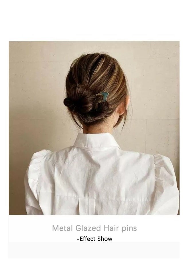 Generic - Hair Clips Metal French Hair Pins for Women - Gold French Pins for Thick Hair, U Shaped Hair Pins, Metal Hair Pin for All Hair Types, Hair Sticks for Buns, French Twist Hair Pin, Hair Fork - Image 1