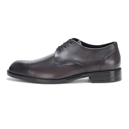 BOSS Tayil Smooth Leather Derby Dress Shoe, Fossil Grey, 12 - Image 2